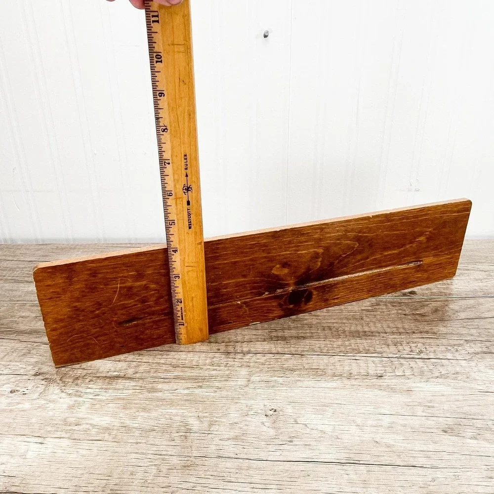 Mid-Century Modern Wood Curio Shelf - Small Vintage Trinket Display